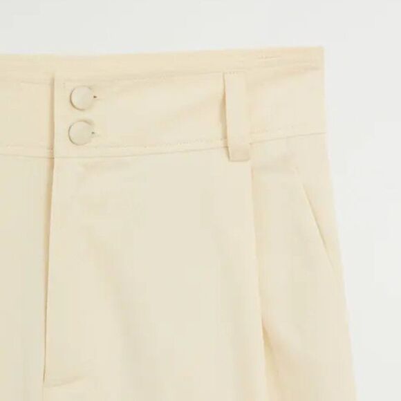 Mango Jeans culotte high waist Pastel Yellow - Picture 7 of 10